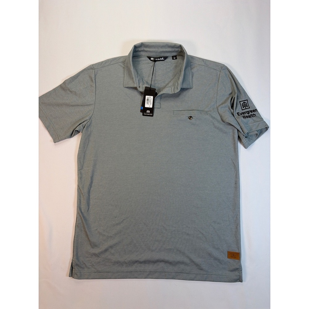TravisMathew Sunsetters Pocket Polo Balsam Green Heather Mens L TM1MZ344 NWT
